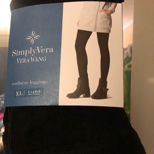 Simply Vera black corduroy leggings